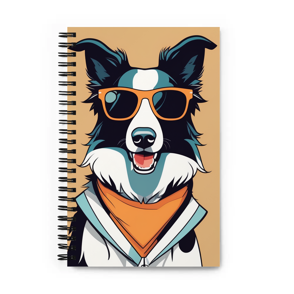 PugMug Custom Border Collie Spiral Notebook