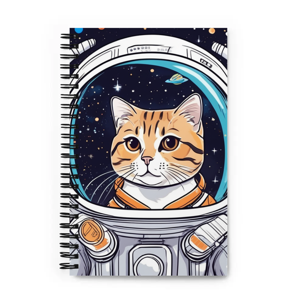 PugMug Custom Tabby Scottish Fold Cat Spiral Notebook