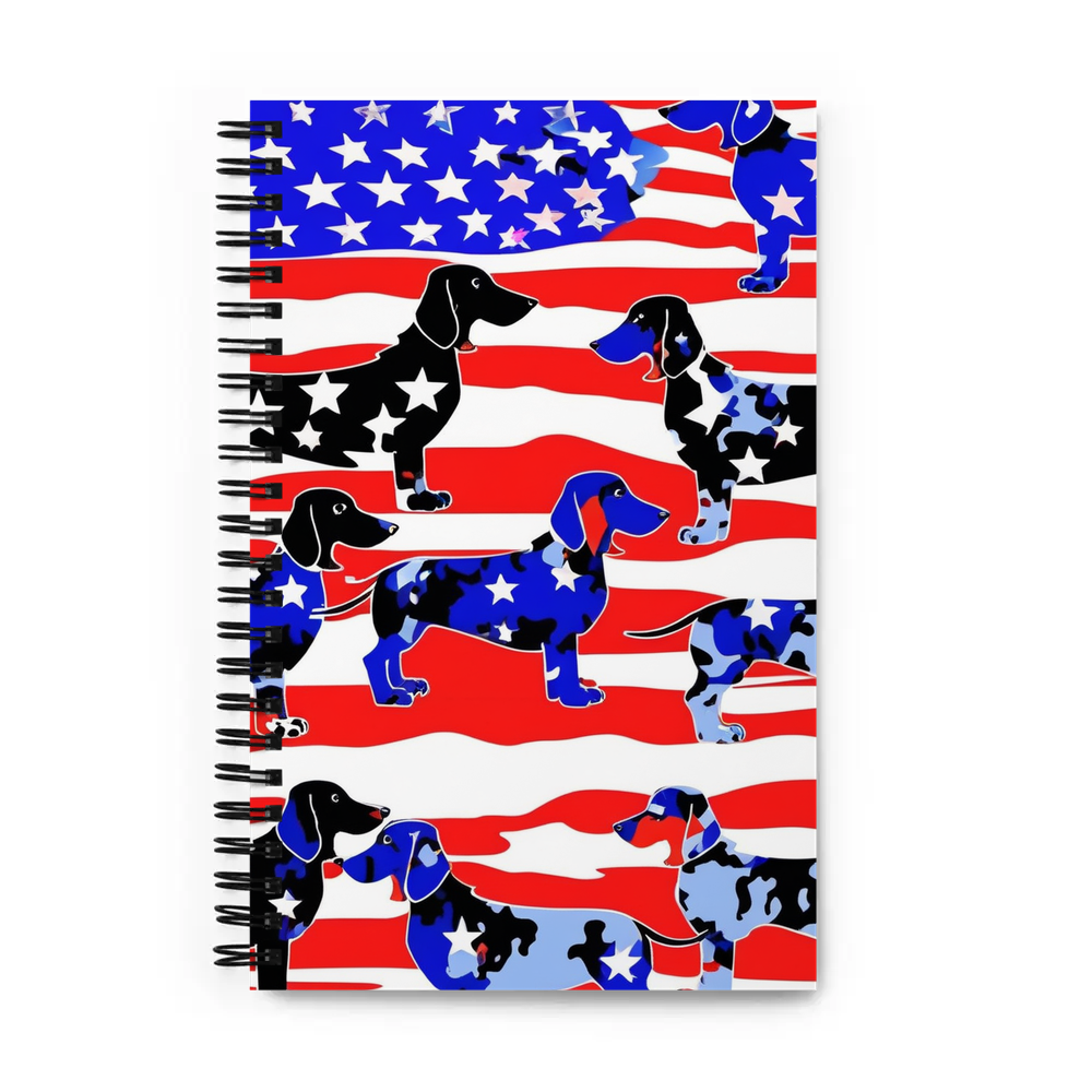 PugMug Custom Black Dachshund Spiral Notebook