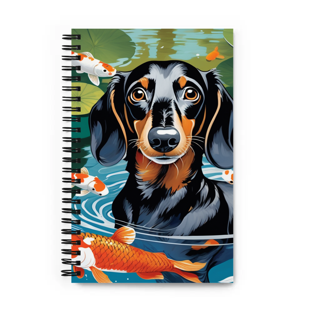 PugMug Custom Black Dachshund Spiral Notebook