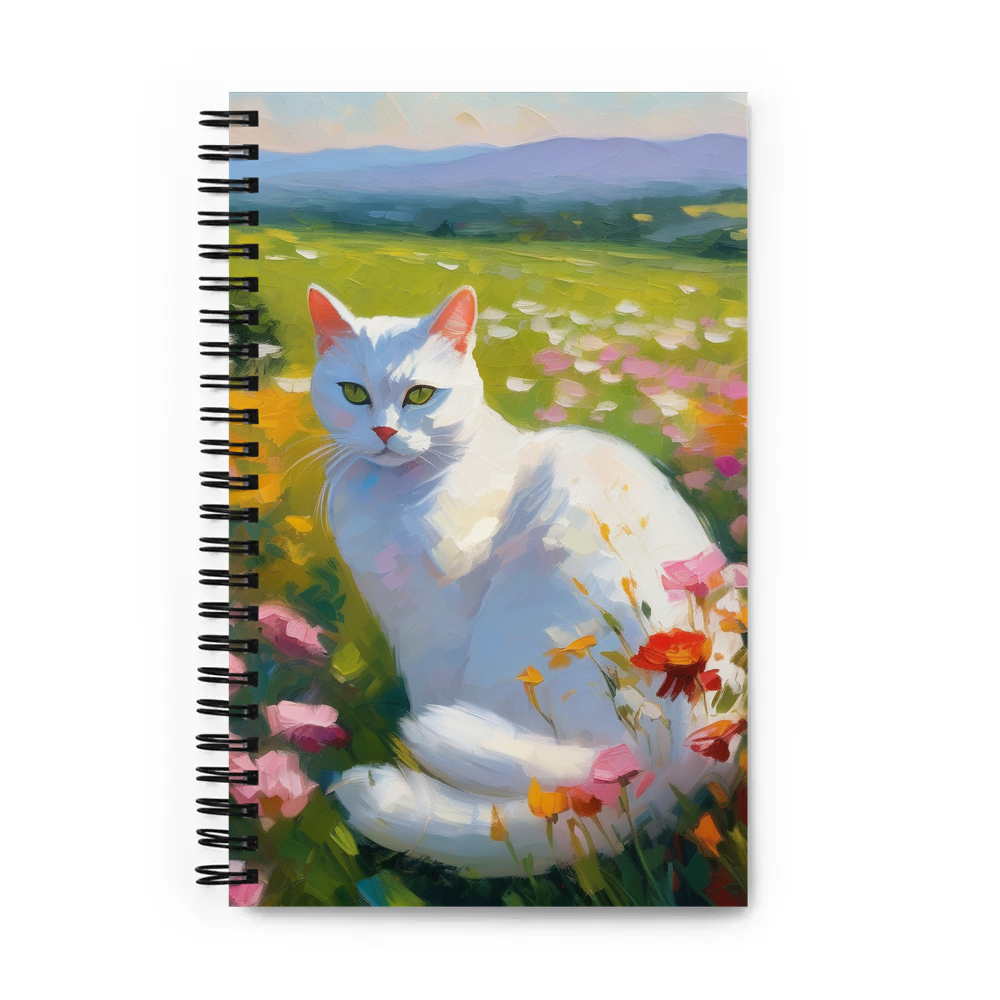 PugMug Custom White American Shorthair Cat Spiral Notebook