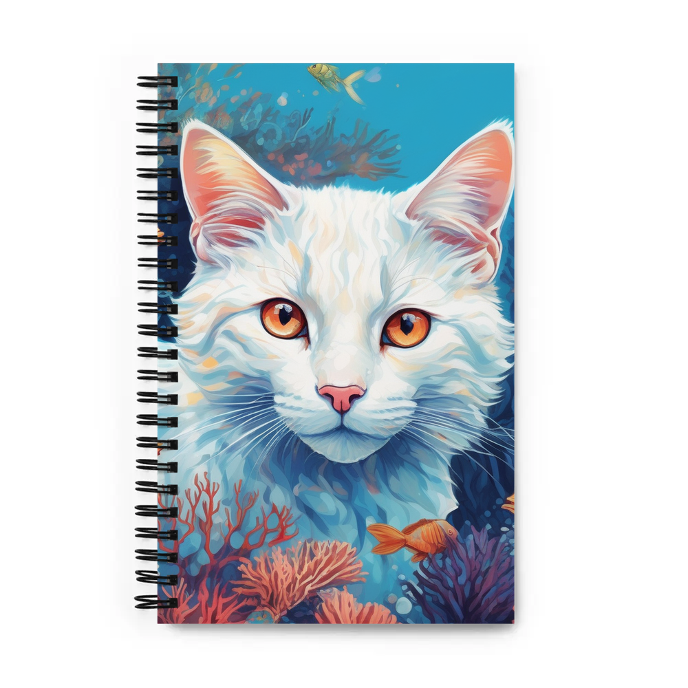 PugMug Custom White Companion Cat Spiral Notebook
