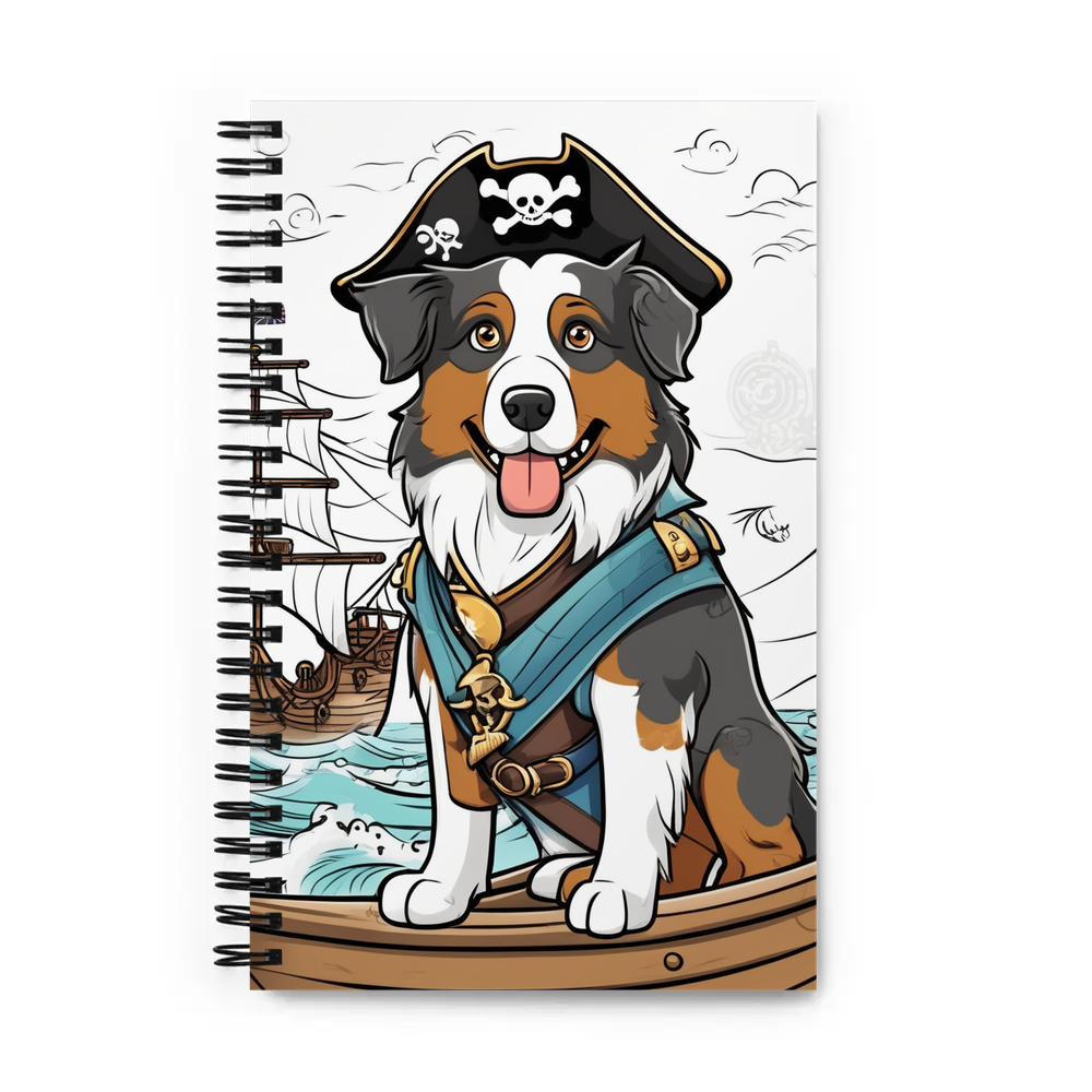 PugMug Custom Australian Shepherd Dog Spiral Notebook