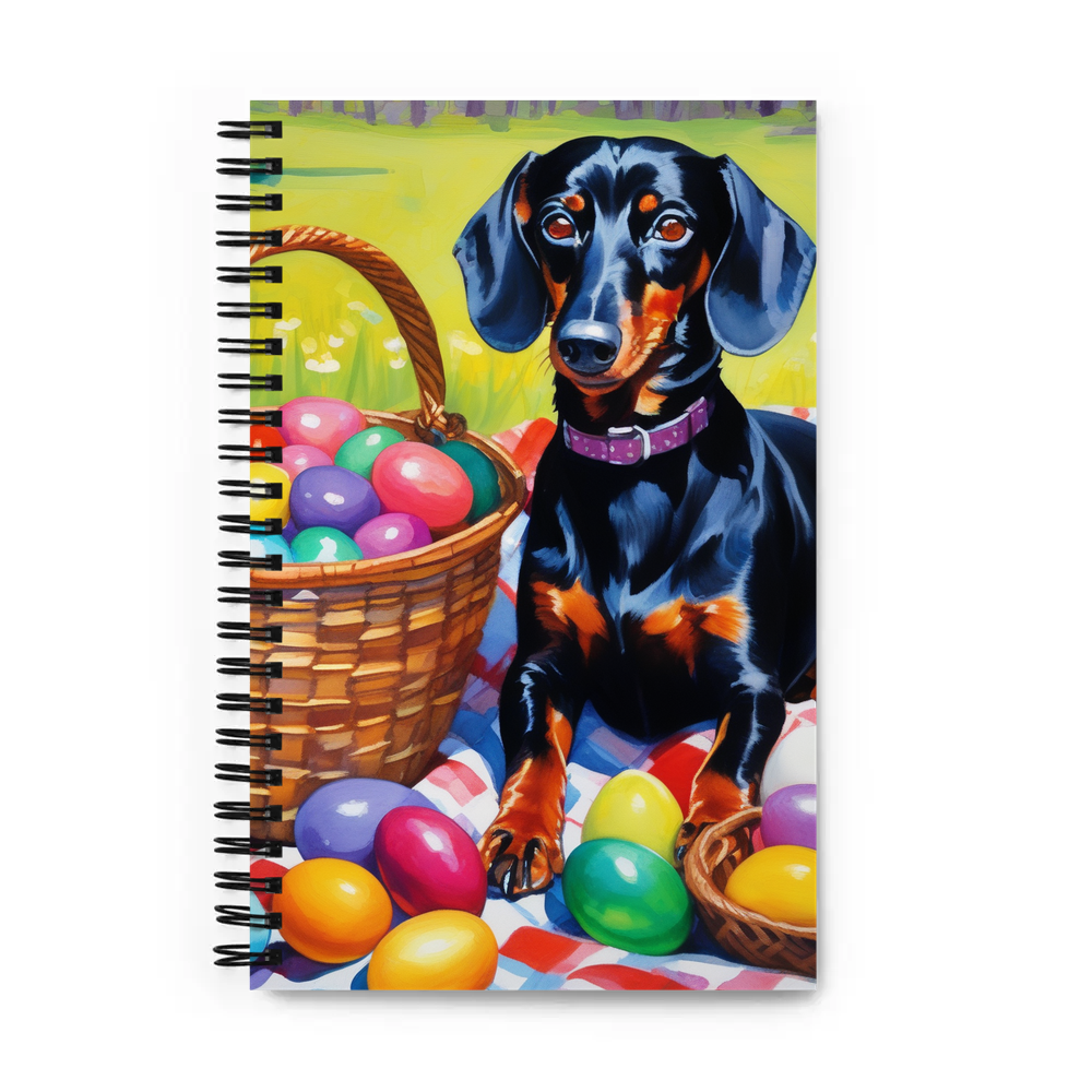 PugMug Custom Black Dachshund Spiral Notebook