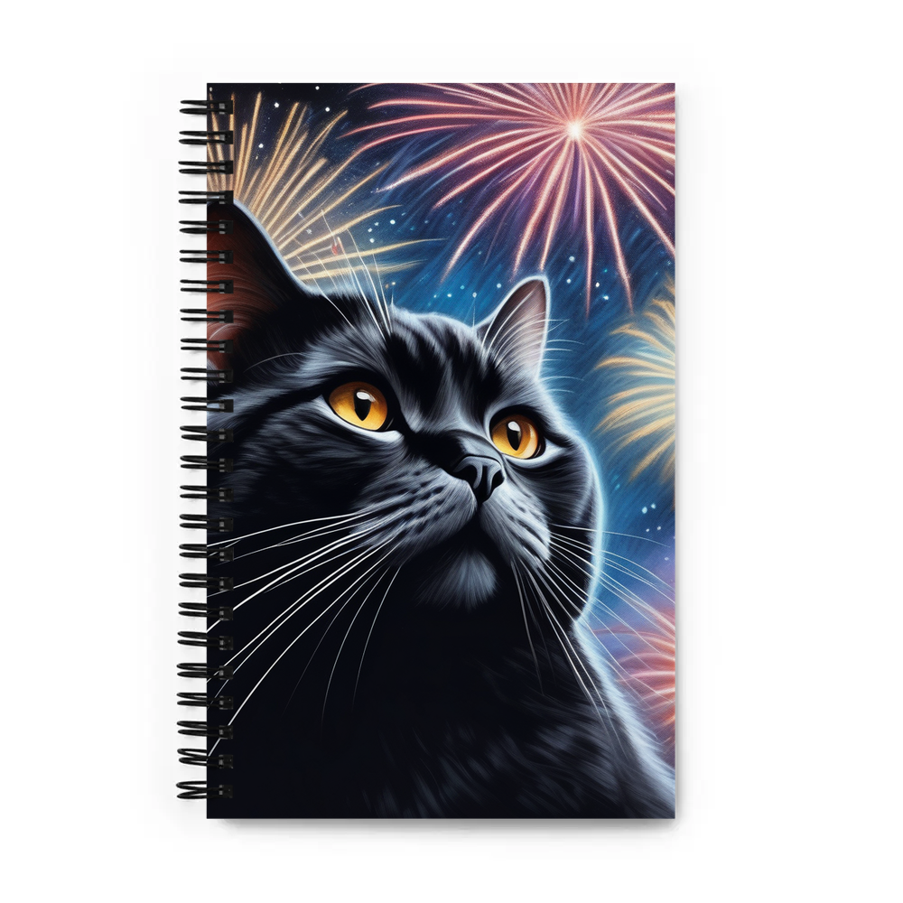 PugMug Custom Black British Shorthair Cat Spiral Notebook