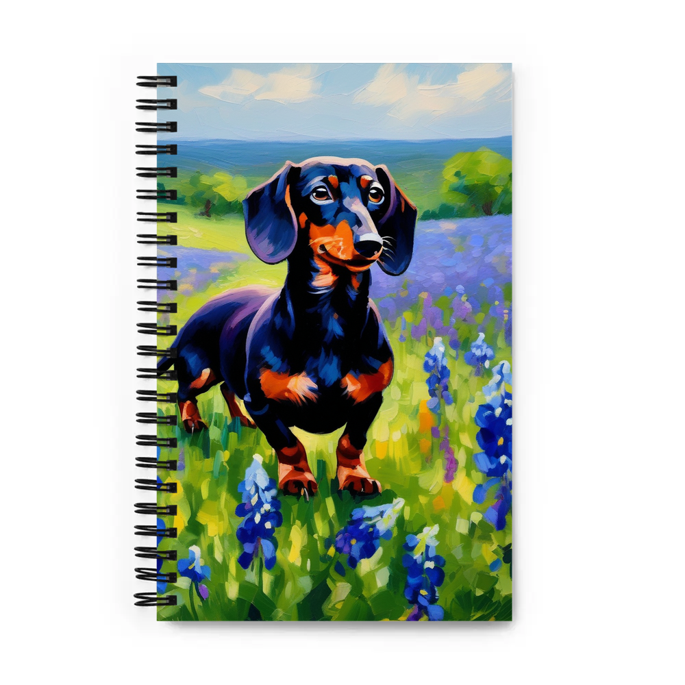 PugMug Custom Black Dachshund Spiral Notebook