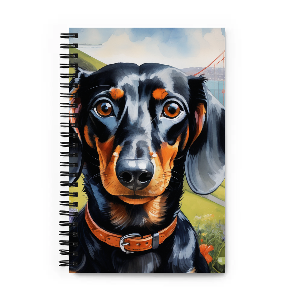 PugMug Custom Black Dachshund Spiral Notebook