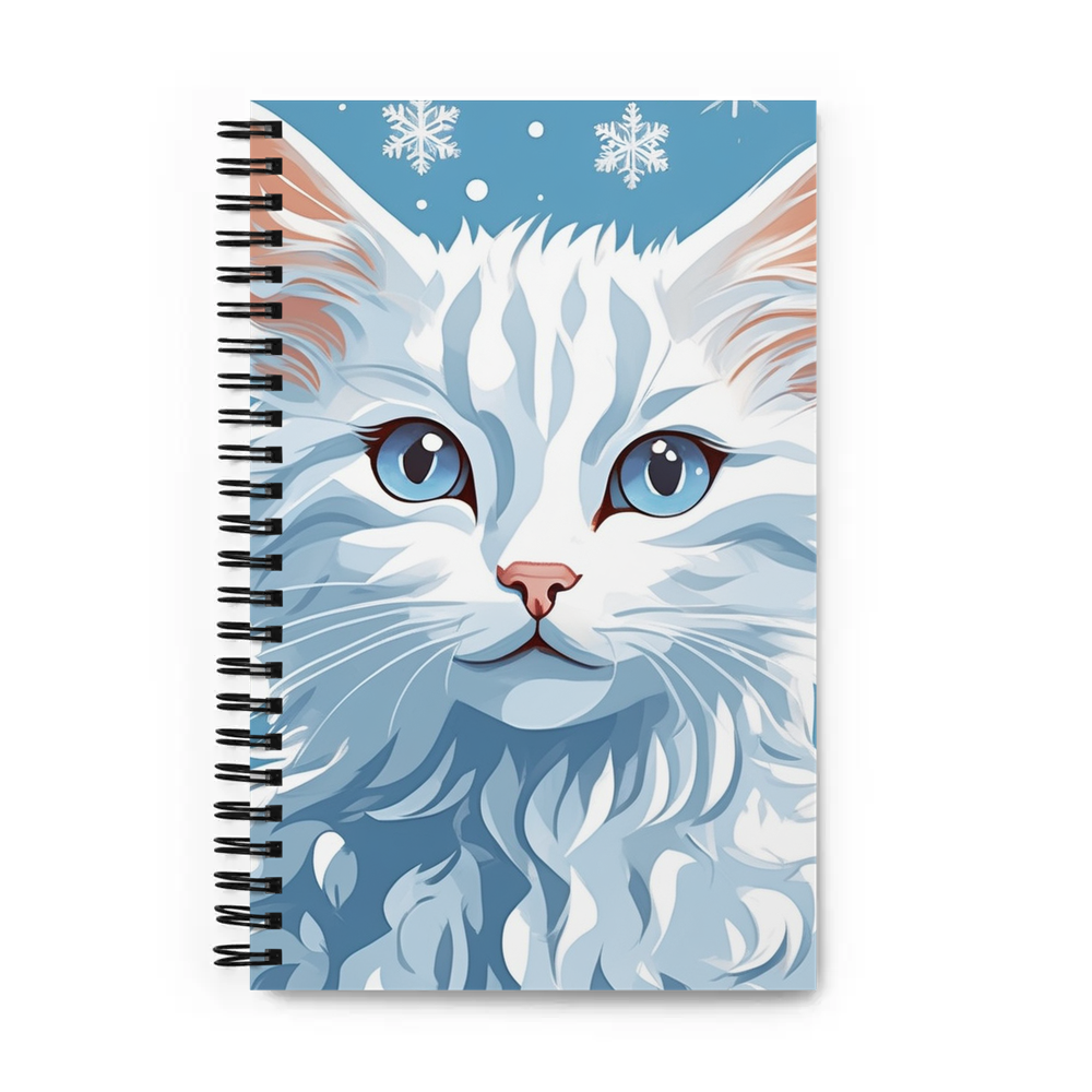 PugMug Custom White Companion Cat Spiral Notebook