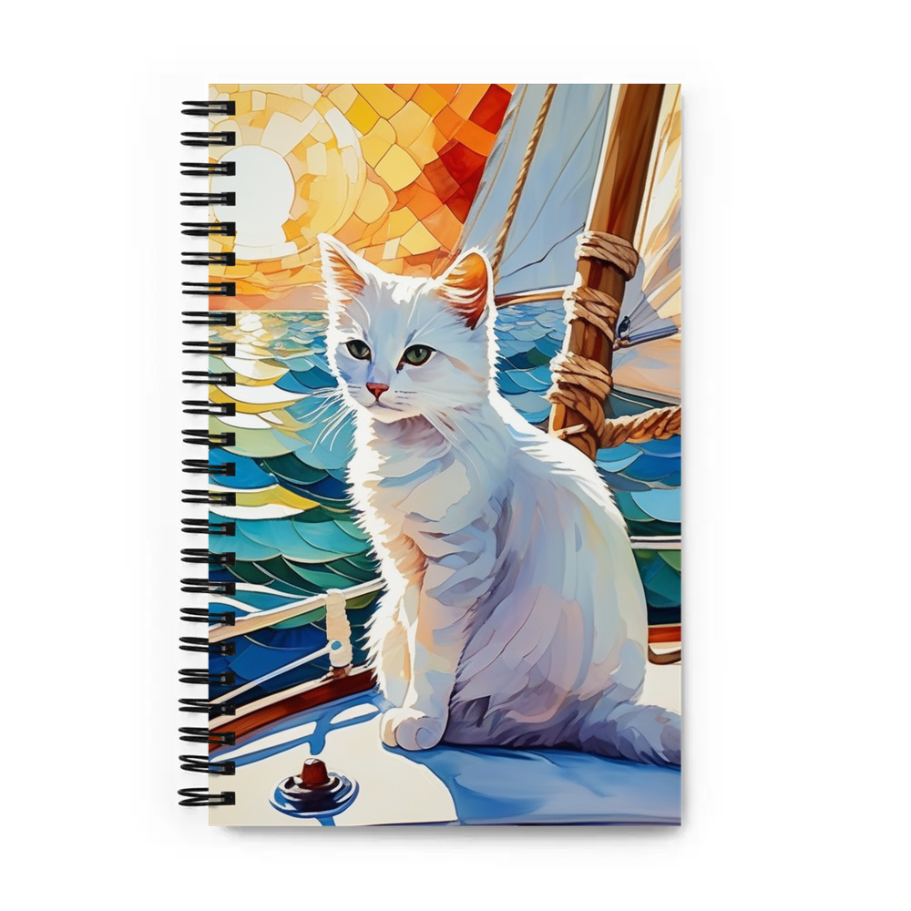 PugMug Custom White Companion Cat Spiral Notebook