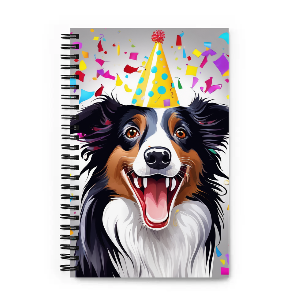 PugMug Custom Border Collie Spiral Notebook