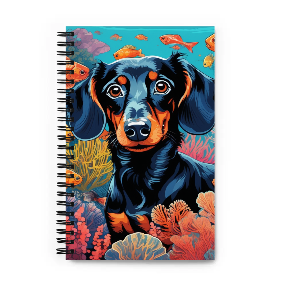 PugMug Custom Black Dachshund Spiral Notebook