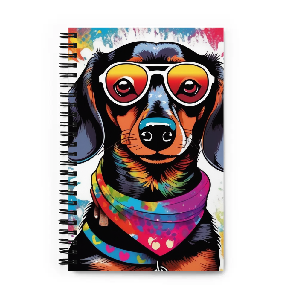 PugMug Custom Black Dachshund Spiral Notebook