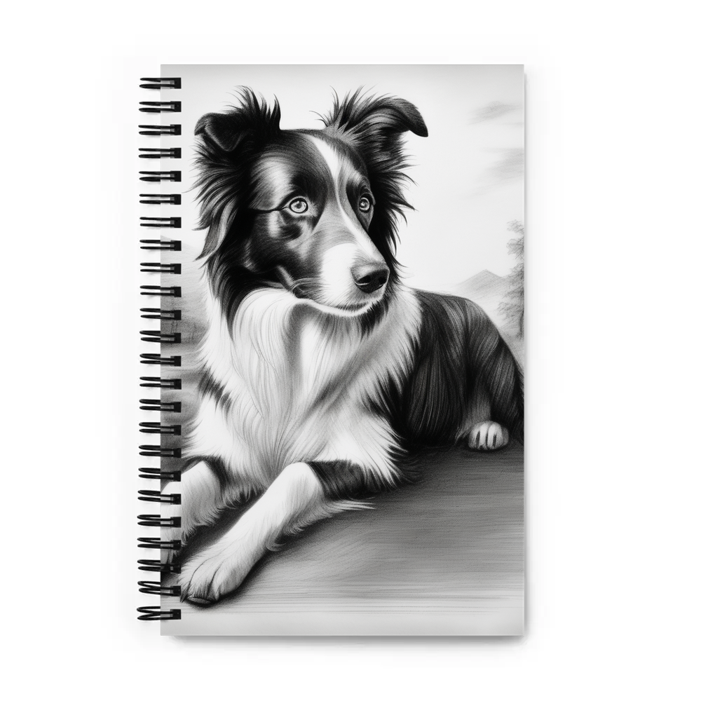 PugMug Custom Border Collie Spiral Notebook