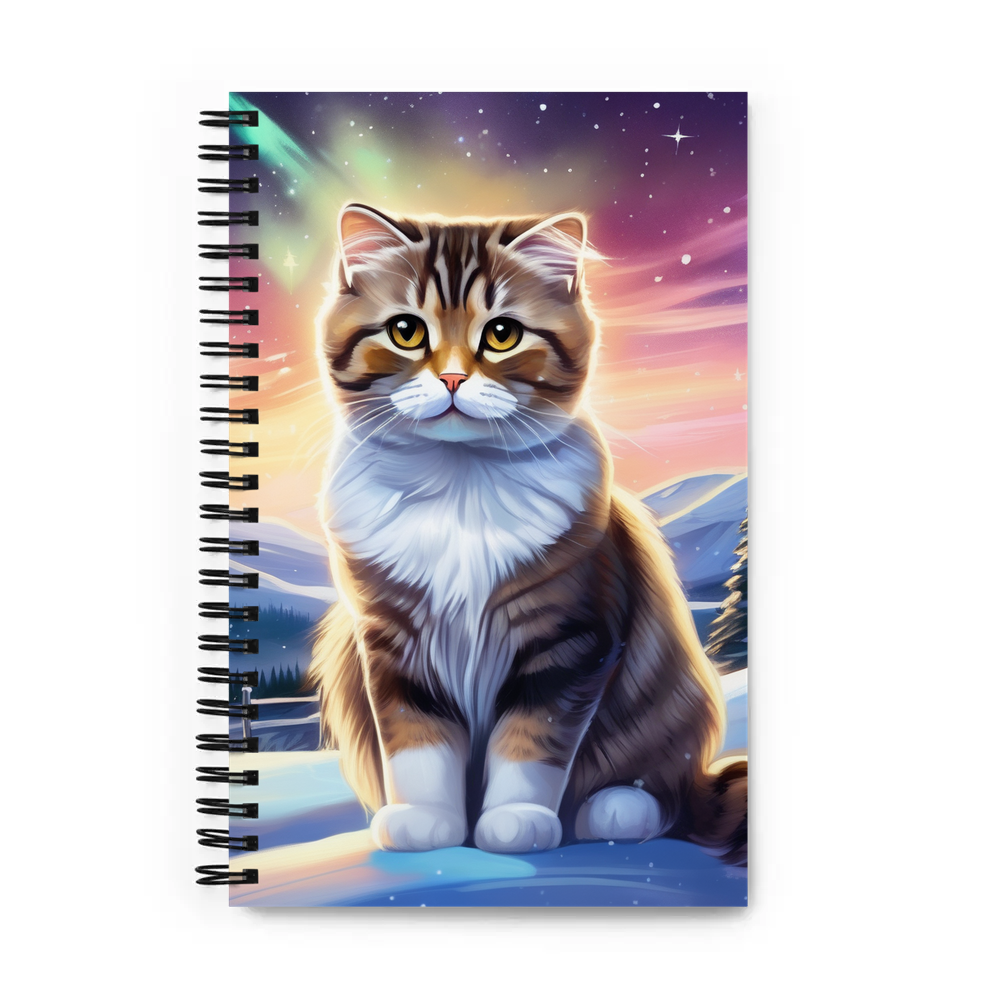 PugMug Custom Tabby Scottish Fold Cat Spiral Notebook