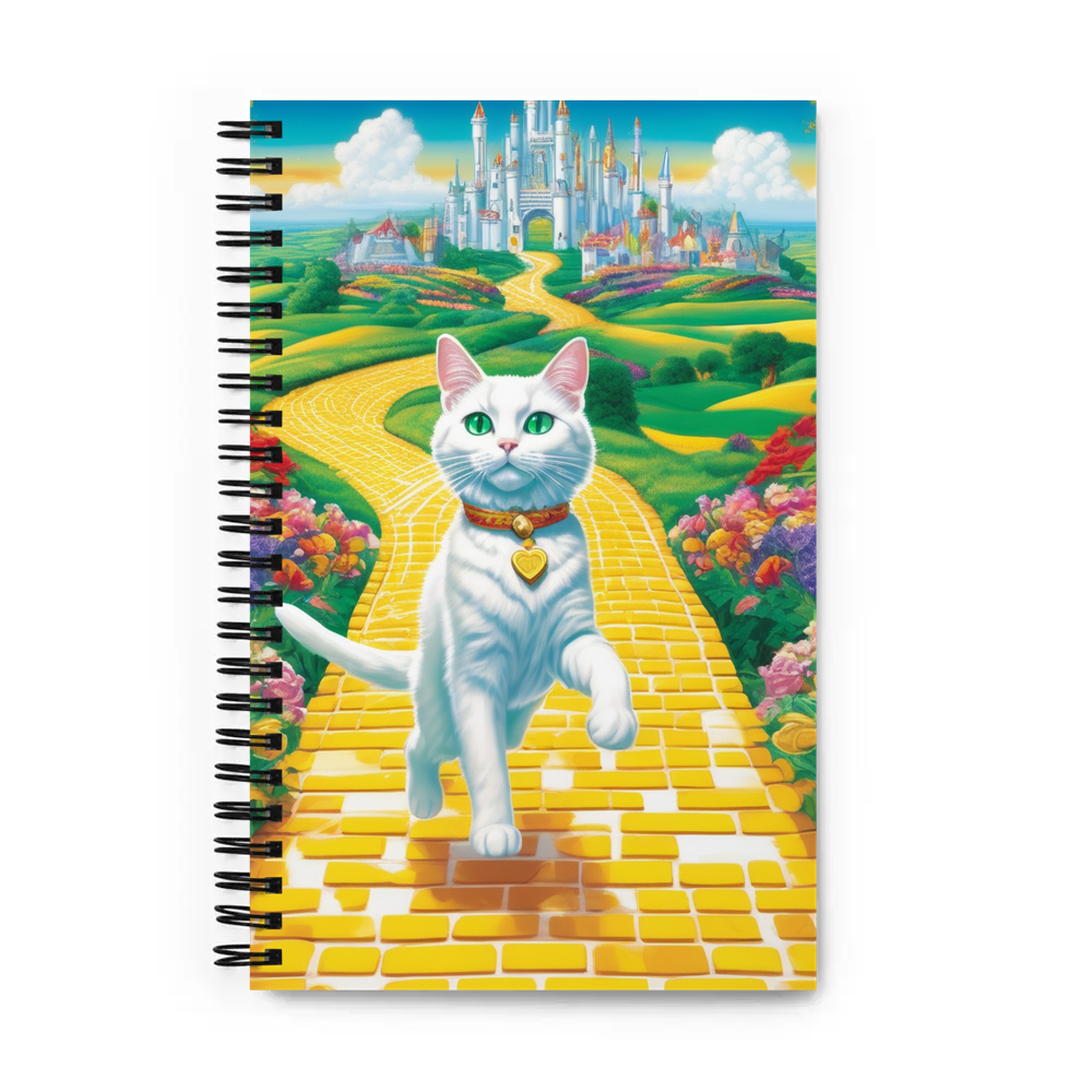 PugMug Custom White Companion Cat Spiral Notebook