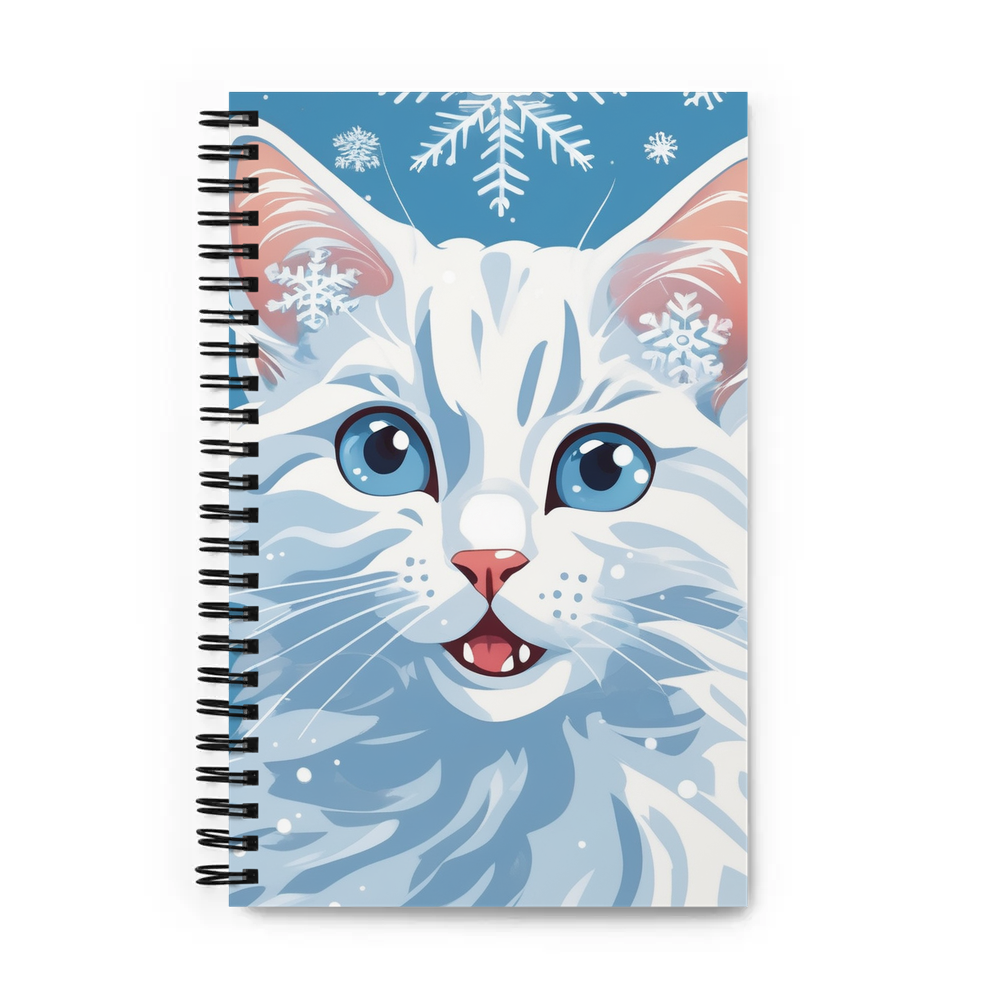 PugMug Custom White Companion Cat Spiral Notebook