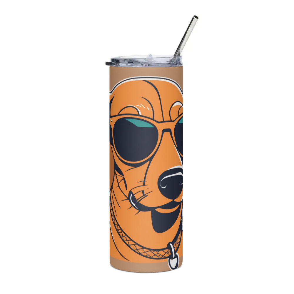 PugMug Custom Tan Dachshund Stainless Steel Tumbler