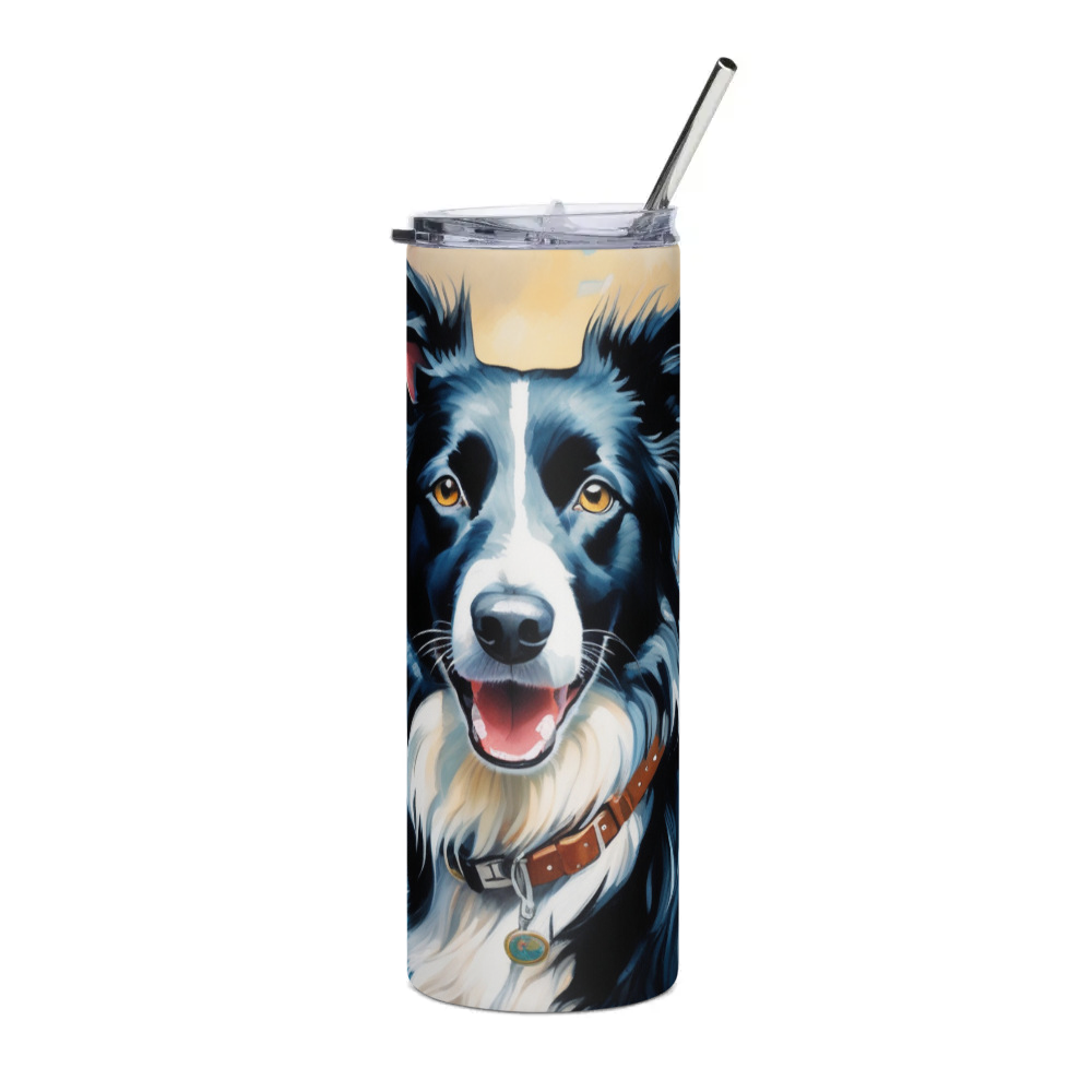 PugMug Custom Border Collie Stainless Steel Tumbler