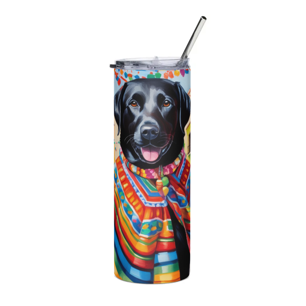 PugMug Custom Black Labrador Retriever Stainless Steel Tumbler