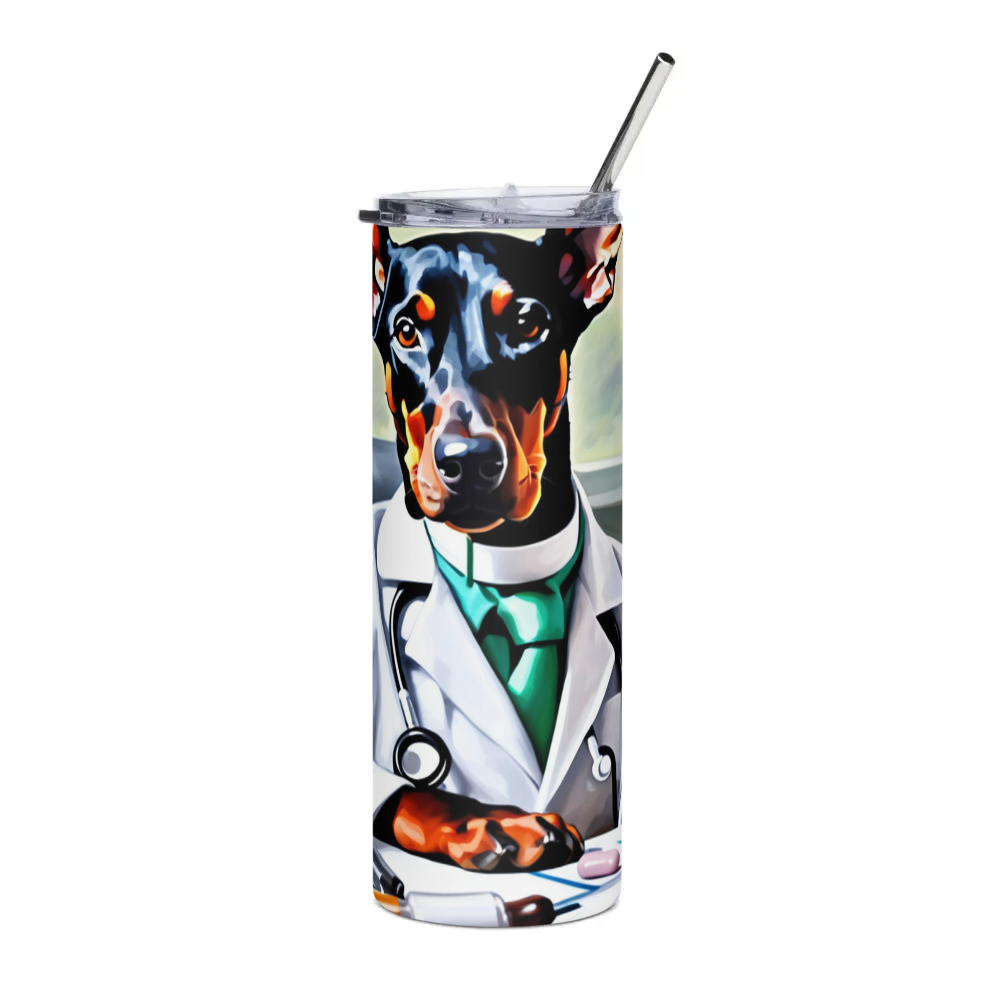 PugMug Custom Doberman Pinscher Stainless Steel Tumbler