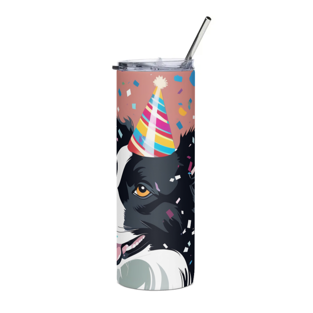 PugMug Custom Border Collie Stainless Steel Tumbler