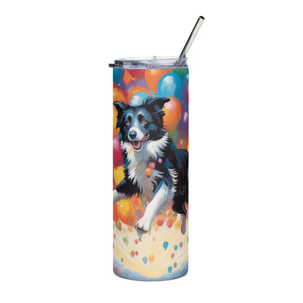 PugMug Custom Border Collie Stainless Steel Tumbler