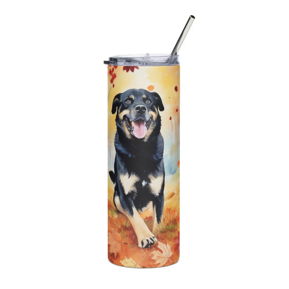 PugMug Custom Blue Stainless Steel Tumbler