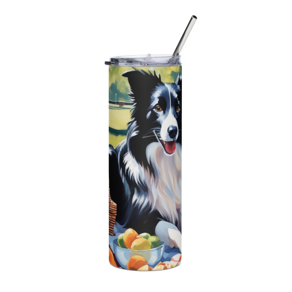 PugMug Custom Border Collie Stainless Steel Tumbler