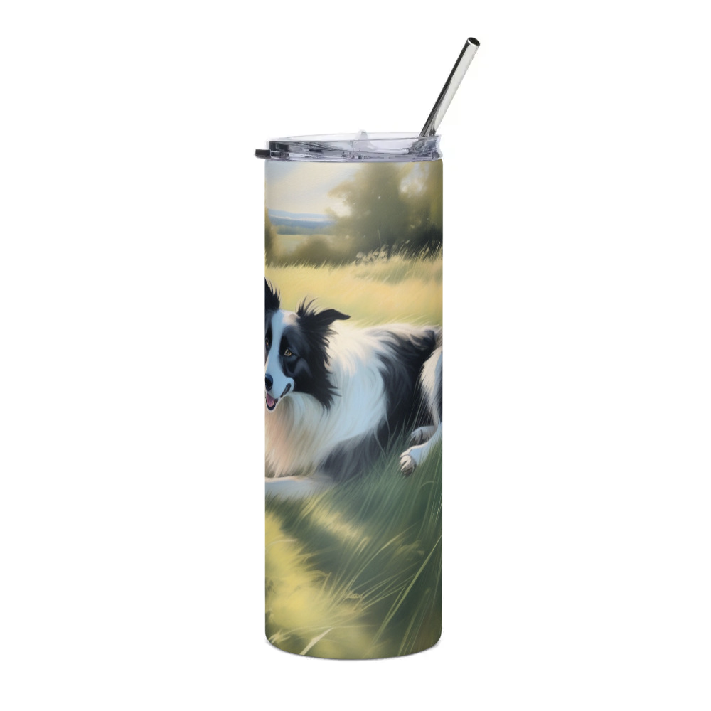 PugMug Custom Border Collie Stainless Steel Tumbler