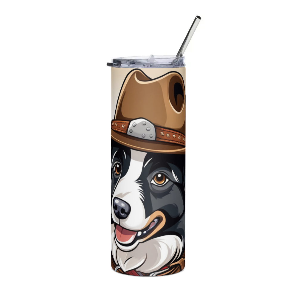 PugMug Custom Border Collie Stainless Steel Tumbler