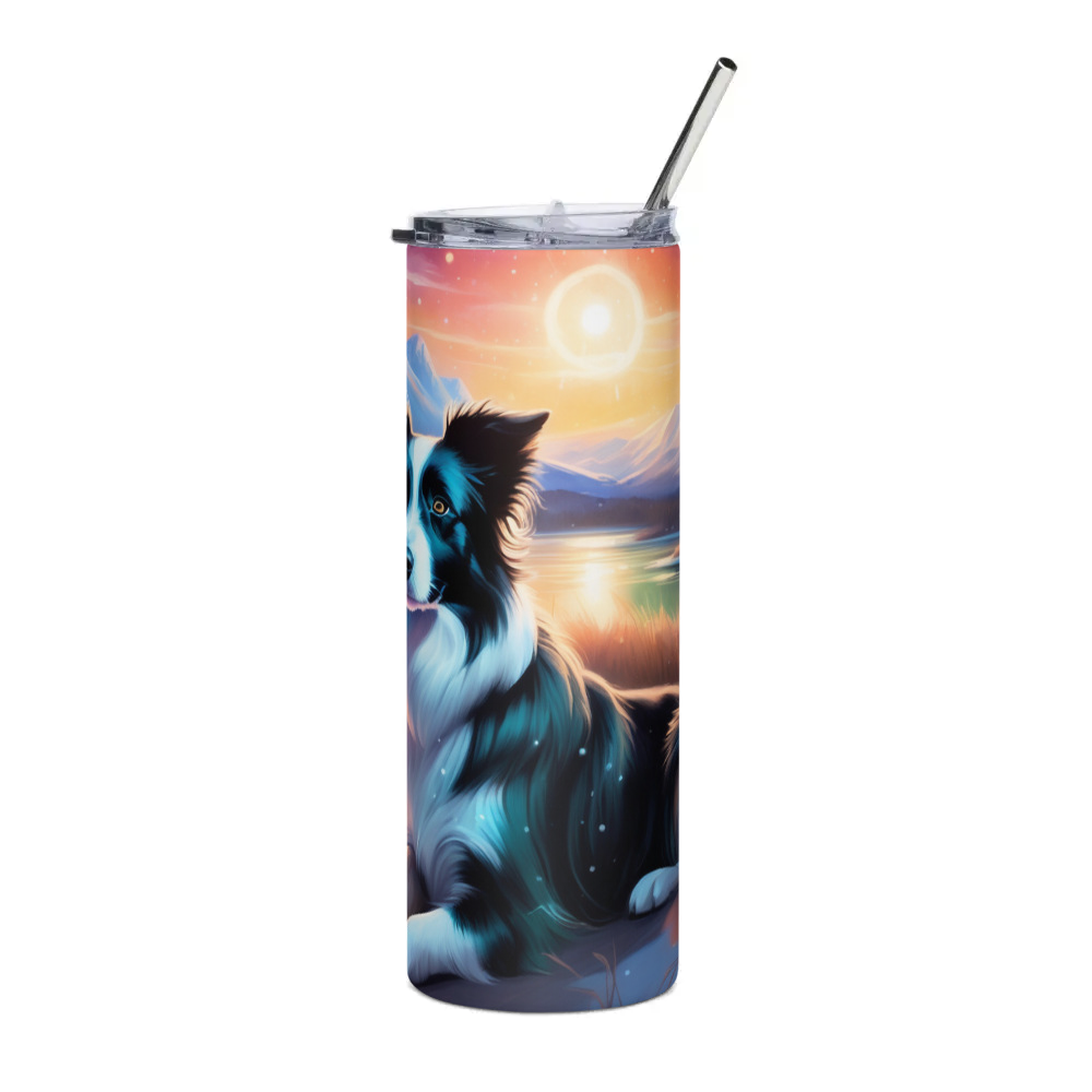 PugMug Custom Border Collie Stainless Steel Tumbler