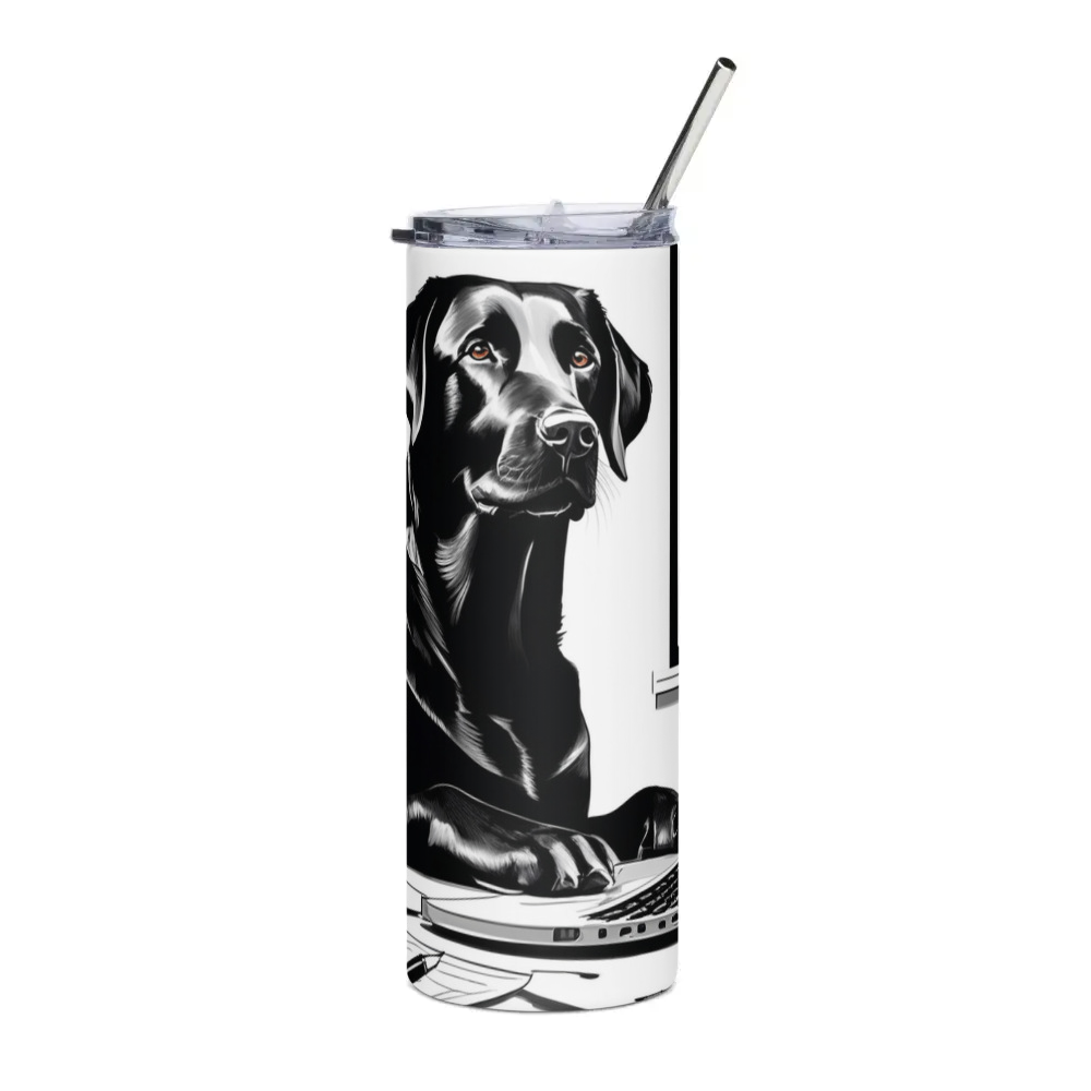 PugMug Custom Black Labrador Retriever Stainless Steel Tumbler