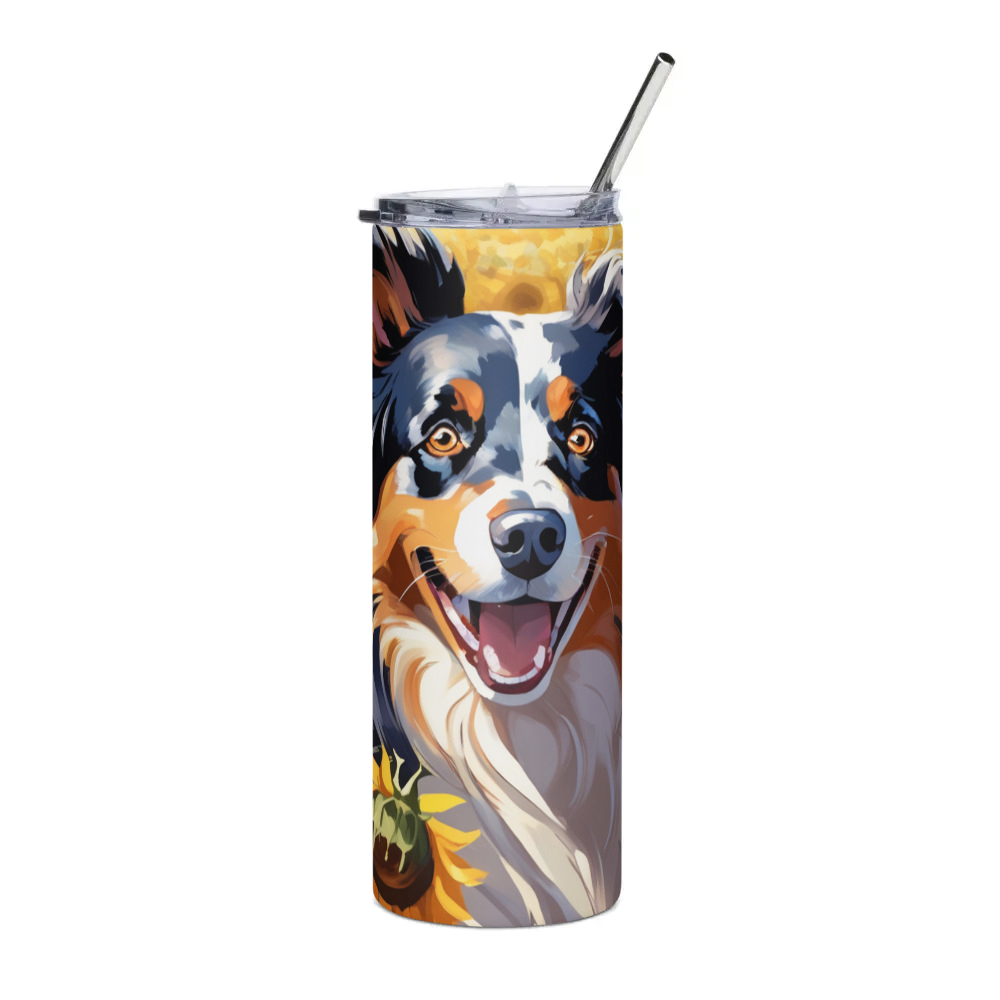 PugMug Custom Australian Shepherd Dog Stainless Steel Tumbler