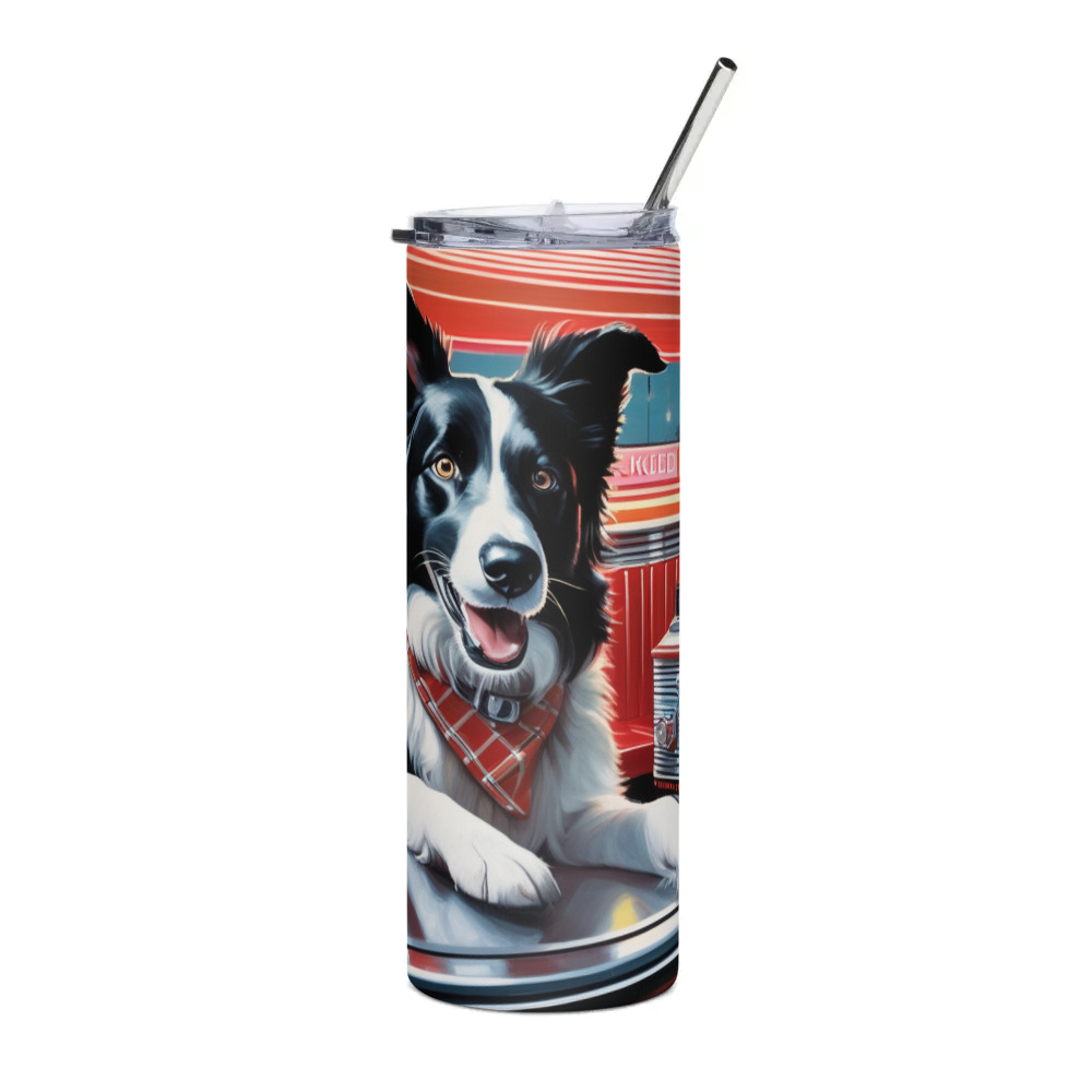 PugMug Custom Border Collie Stainless Steel Tumbler