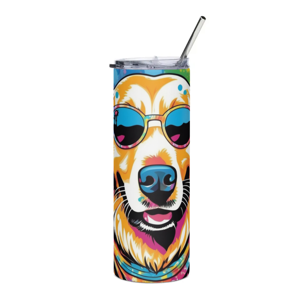 PugMug Custom Golden Retriever Stainless Steel Tumbler