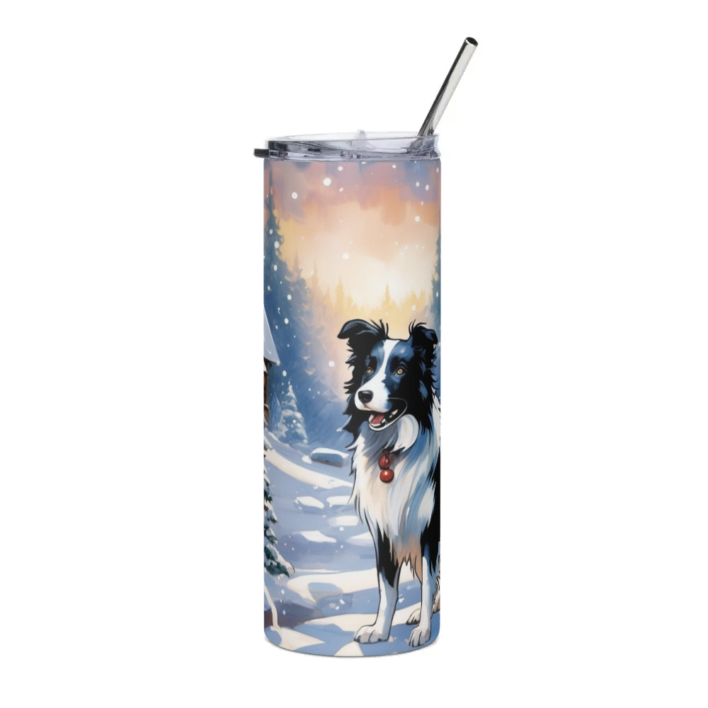 PugMug Custom Border Collie Stainless Steel Tumbler