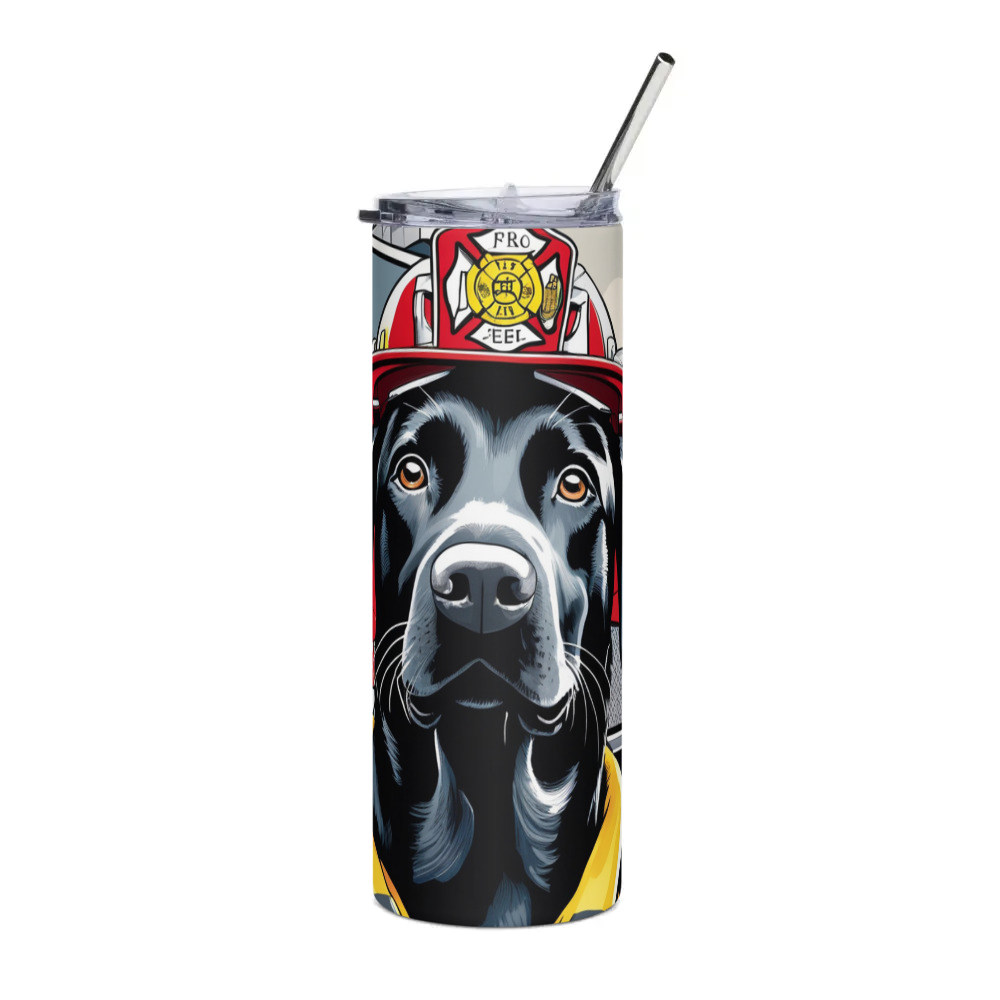 PugMug Custom Black Labrador Retriever Stainless Steel Tumbler