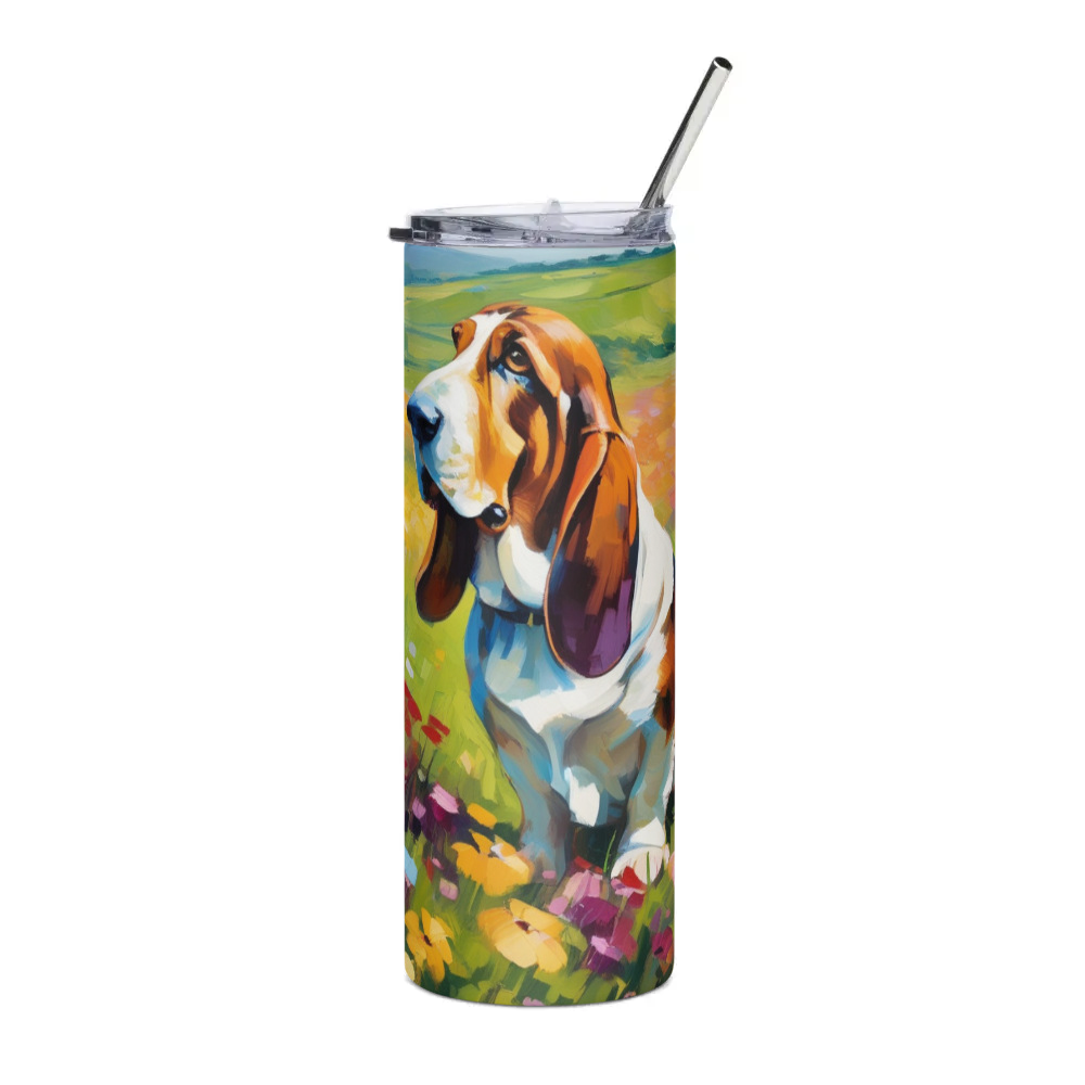 PugMug Custom Basset Hound Stainless Steel Tumbler