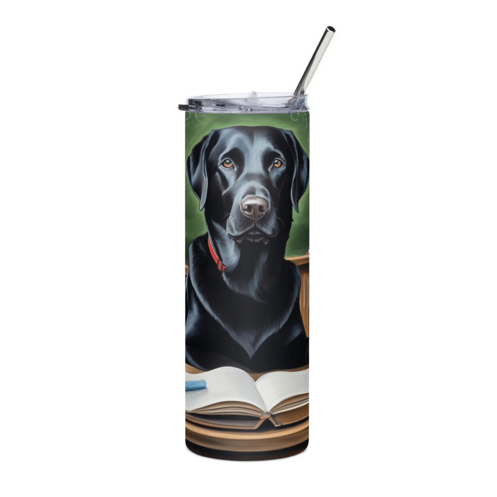 PugMug Custom Black Labrador Retriever Stainless Steel Tumbler
