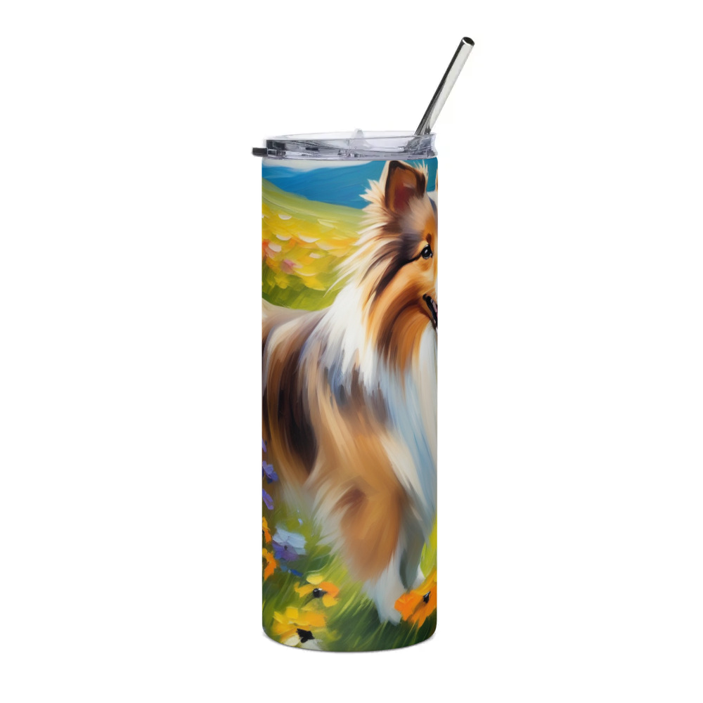 PugMug Custom Shetland Sheepdog Stainless Steel Tumbler