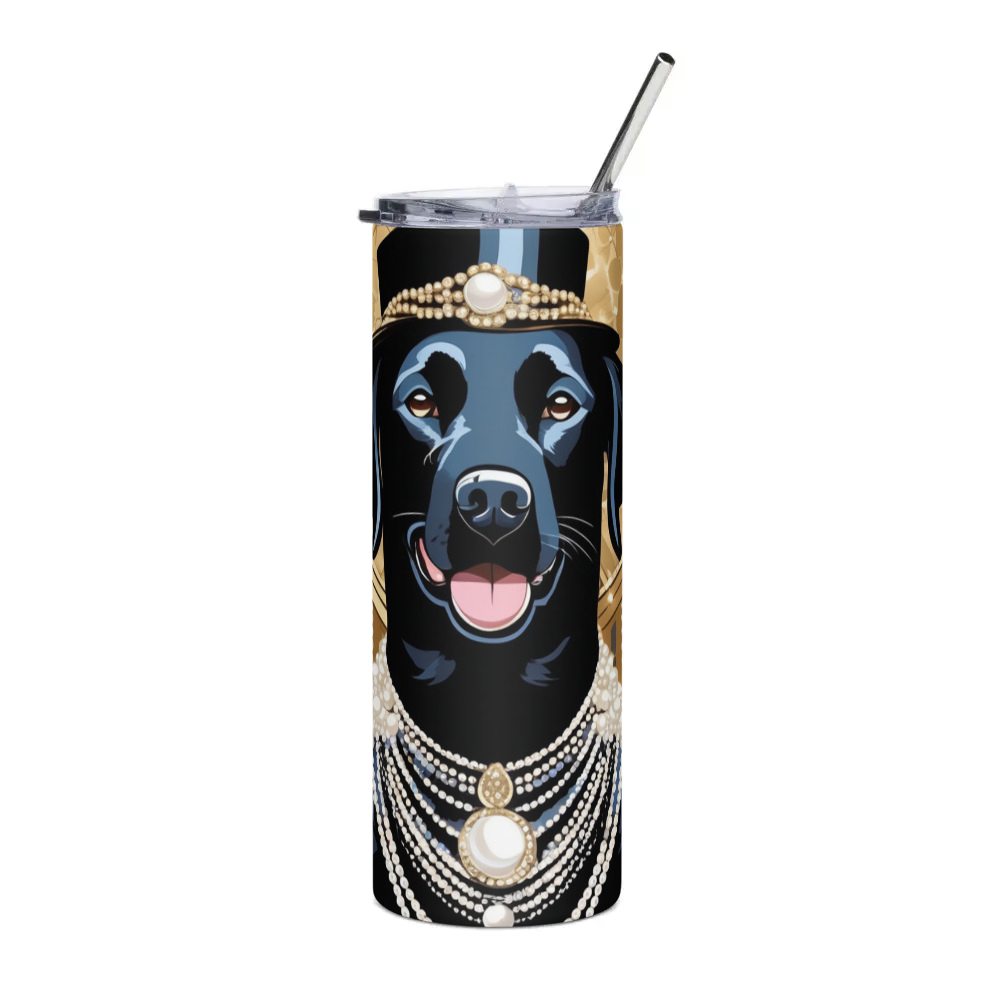 PugMug Custom Black Labrador Retriever Stainless Steel Tumbler