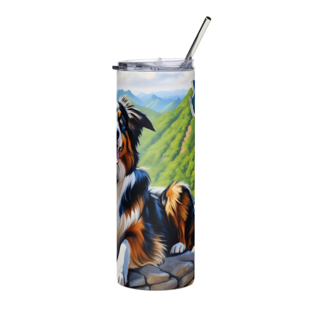 PugMug Custom Australian Shepherd Dog Stainless Steel Tumbler