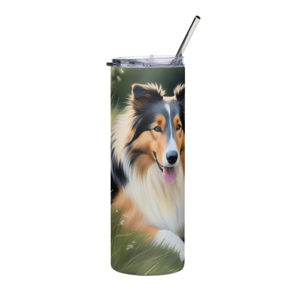 PugMug Custom Collie Stainless Steel Tumbler
