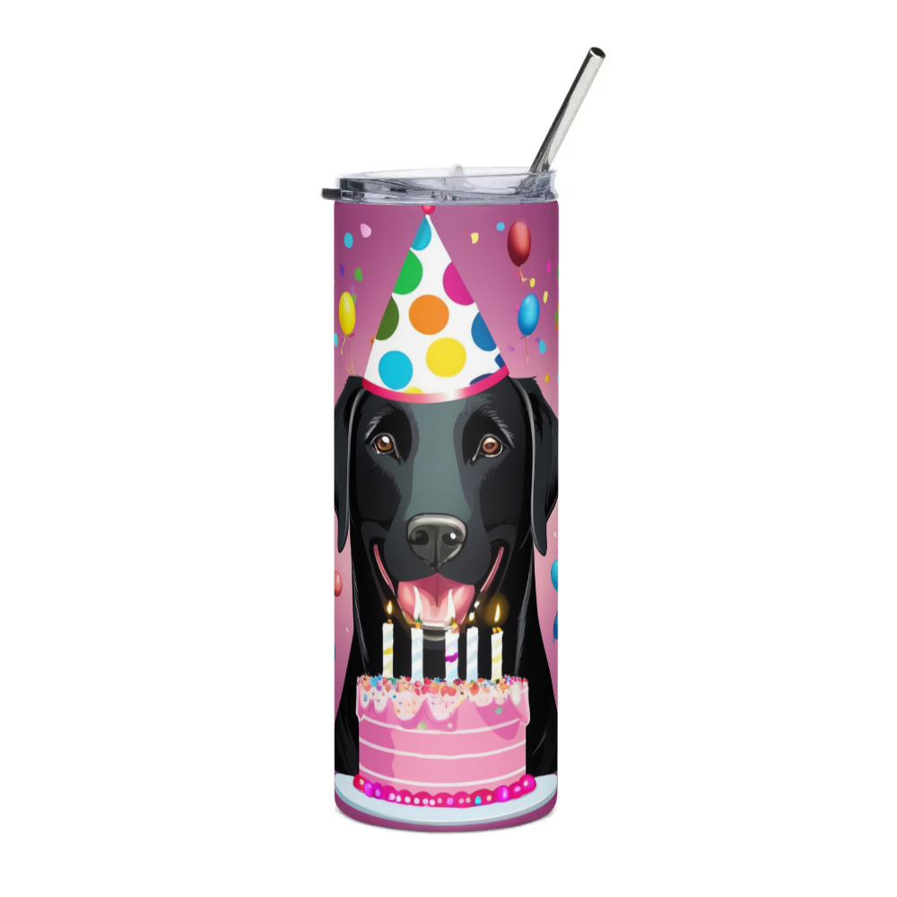 PugMug Custom Black Labrador Retriever Stainless Steel Tumbler