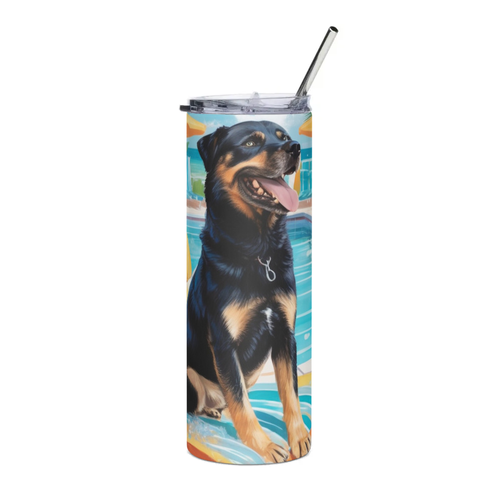 PugMug Custom Blue Stainless Steel Tumbler
