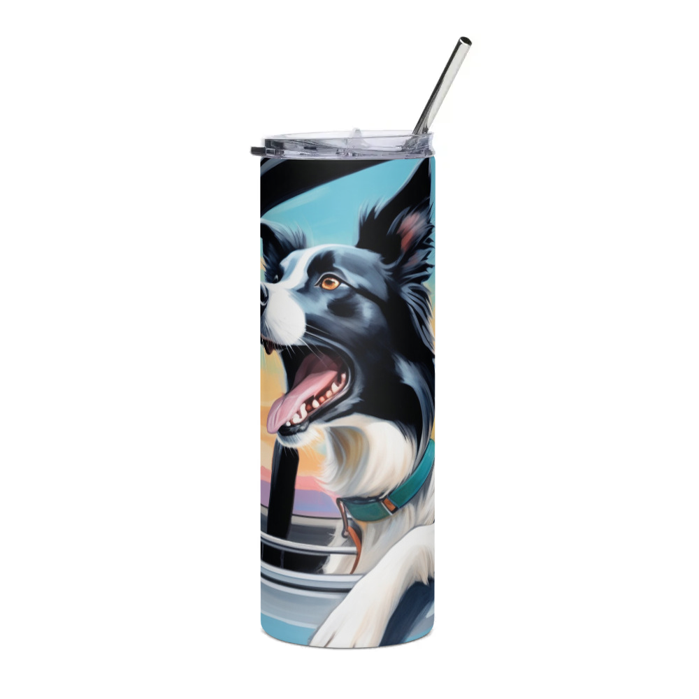 PugMug Custom Border Collie Stainless Steel Tumbler