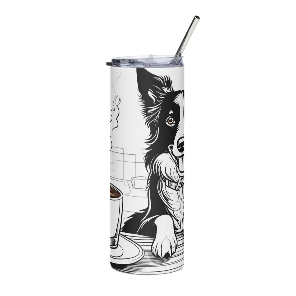 PugMug Custom Border Collie Stainless Steel Tumbler