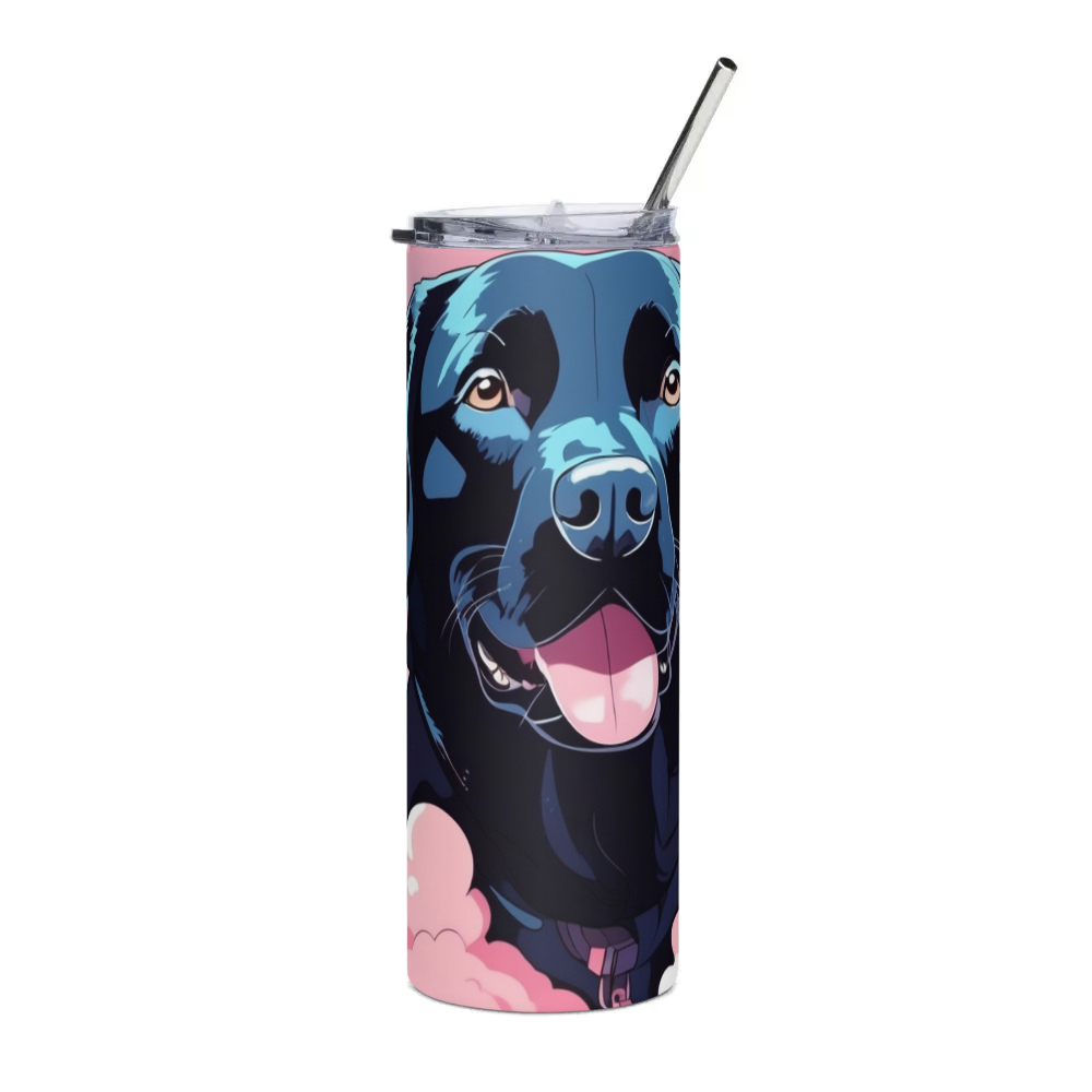 PugMug Custom Black Labrador Retriever Stainless Steel Tumbler