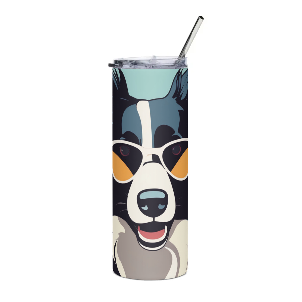 PugMug Custom Border Collie Stainless Steel Tumbler
