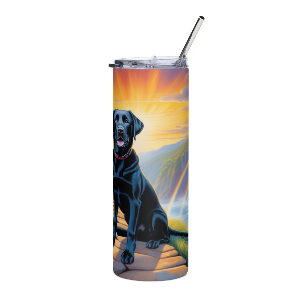 PugMug Custom Black Labrador Retriever Stainless Steel Tumbler